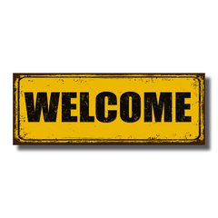 PLACA WELCOME 40x15 cm - comprar online