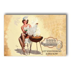 PLACA PIN UP BARBECUE
