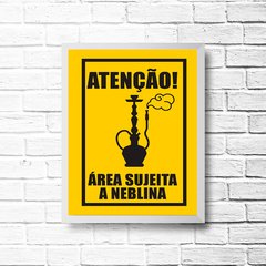 PLACA ATENÇÃO! ÁREA SUJEITA A NEBLINA na internet