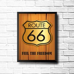 PLACA ROUTE 66 FREEDOM na internet