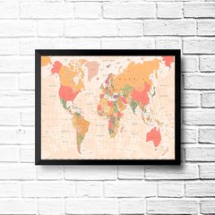 PLACA MAPA MUNDIAL - comprar online