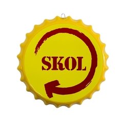 PLACA TAMPA DE GARRAFA DECORATIVA SKOL 35 cm - comprar online