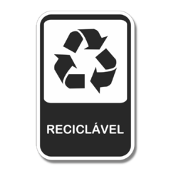 Placa de Sinalização Reciclável 20x13 cm