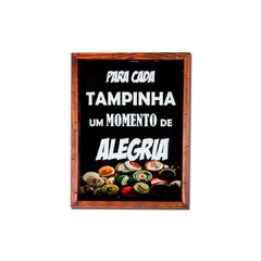 quadro porta tampinhas para cada tampinha um momento de alegria|tam 20x25 cm - comprar online