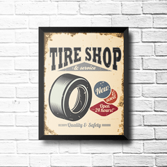 PLACA TIRE SHOP na internet