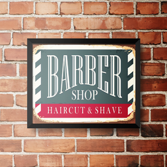 PLACA BARBER SHAVE - comprar online