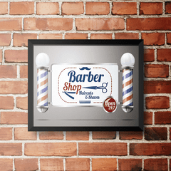 PLACA BARBER SHOP OPEN na internet