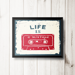 PLACA LIFE IS MIX TAPE na internet