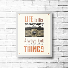 PLACA LIFE IS LIKE PHOTOGRAPHY - comprar online