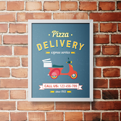 PLACA PIZZA DELIVEY - comprar online