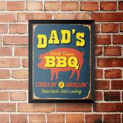 PLACA DAD'S BBQ na internet