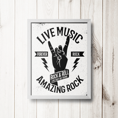 PLACA ROCK & ROLL - comprar online