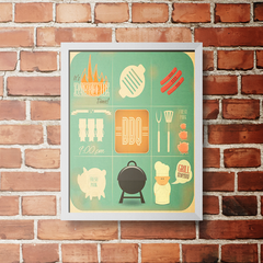 PLACA BBQ GRILL MENU - comprar online