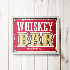 PLACA WHISKEY BAR - comprar online