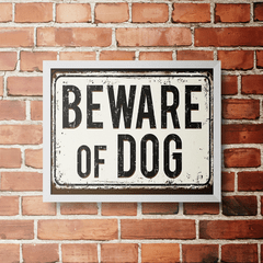 PLACA BEWARE OF DOG - comprar online