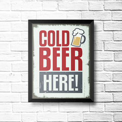 PLACA COLD BEER HERE na internet