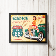 PLACA GARAGE PIN UP na internet