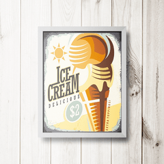 PLACA ICE CREAM DELICIOUS - comprar online