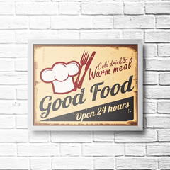 PLACA GOOD FOOD - comprar online