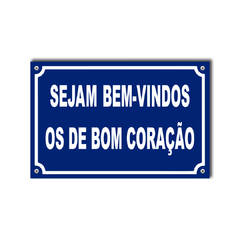 PLACA DE RUA BEM VINDOS 20x13 cm - comprar online