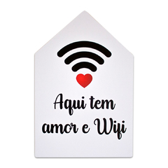 PLACA RECORTE AMOR E WIFI 20x30 cm