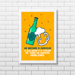 PLACA UM BRINDE A CERVEJA - comprar online