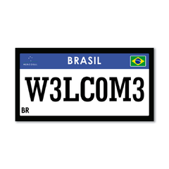 PLACA WELCOME BR 25x13 cm