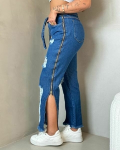 Calça Mom Cintura Alta Ref 5558 - Preta Madá Jeans