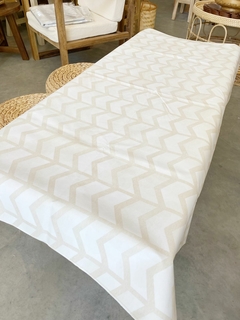 Mantel Eco Cuero Lineas Zig Zag Maiz