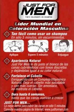 Just For Men Colorante En Shampoo Cubre Las Canas - Tienda Ramona