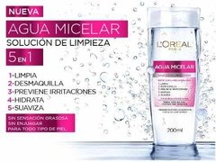 Agua Micelar Desmaquillaje Limpieza Rostro 5en1 Loreal Paris en internet