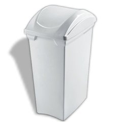 Cesto De Residuos Basura Plastico Vaiven 15lt Sanremo Blanco