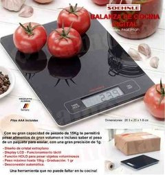 Balanza De Cocina Digital Soehnle Leifheit 15kg Vidrio Plano en internet