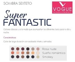 Paleta De Sombras Maquillaje Vogue Sexteto Super Fanatic en internet