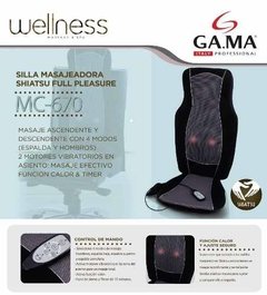 Silla Masajeadora Gama Shiatsu Mc670 Full Pleasure Spa Relax - tienda online