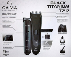 Cortadora De Pelo Gama Black Titanium T747 + Trimmer Barba en internet