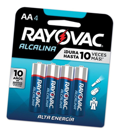 Pilas Alcalinas Aa Rayovac Pack 4 Pilas Alta Energia