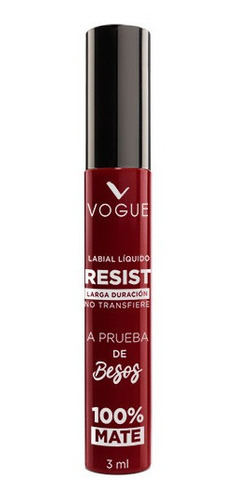 Labial Liquido Vogue Resist Larga Duracion Acabado 100% Mate