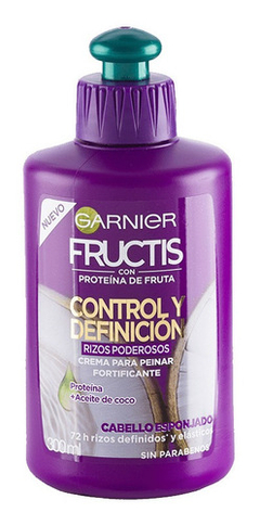 Crema Para Peinar Garnier Fructis Control Rizos Poderosos