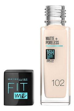 Base Líquida Maybelline Fit Me Matte Y Sin Poros Con Fps 22