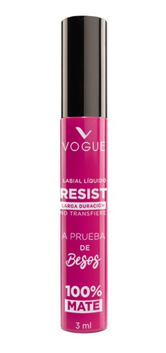 Labial Liquido Vogue Resist Larga Duracion Acabado 100% Mate