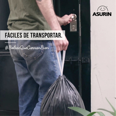 Bolsa Residuos Asurin Verde Con Cierra Fácil 45x55cm 20un - tienda online