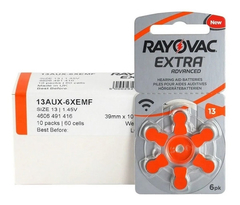 Pilas Para Audífono Rayovac Extra Advanced 10 Blisters De 6u - comprar online