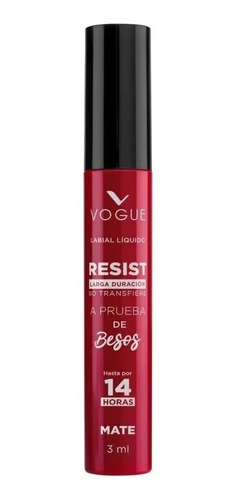 Labial Liquido Vogue Resist Larga Duracion Acabado 100% Mate - comprar online