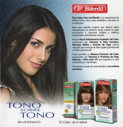 Tintura Coloración Biferdil Tono Sobre Tono Kit Sin Amoniaco en internet