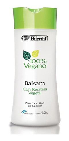 Shampoo + Balsam Biferdil 100% Vegano Con Keratina Vegetal - Tienda Ramona