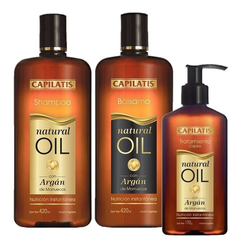 Shampoo + Acondicionador + Tratamiento Capilatis Natural Oil