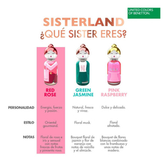Perfume Mujer Benetton Sisterland Pink Raspeberry Edt 80ml - tienda online