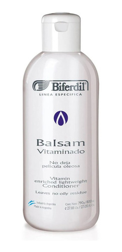 Acondicionador Balsam Biferdil Vitaminado 800ml No Oleoso