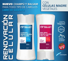 Shampoo + Balsam Biferdil Renovacion Celular Libre Sulfatos - Tienda Ramona